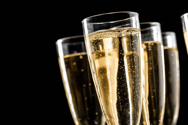 Close Many Glasses Champagne — Stock Photo, Image