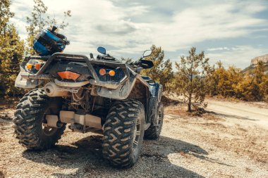 Yakın çekim kuyruk görünümünü Atv quad Bisiklet.