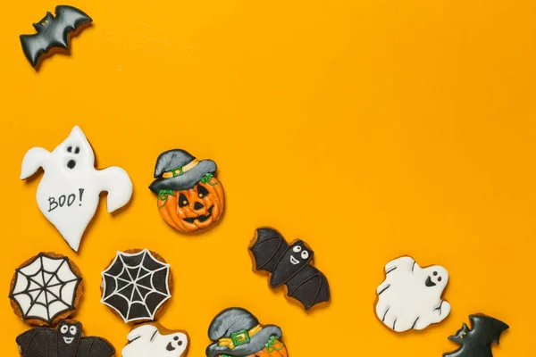 Concetto Halloween Con Biscotti Cibo Festivo — Foto Stock