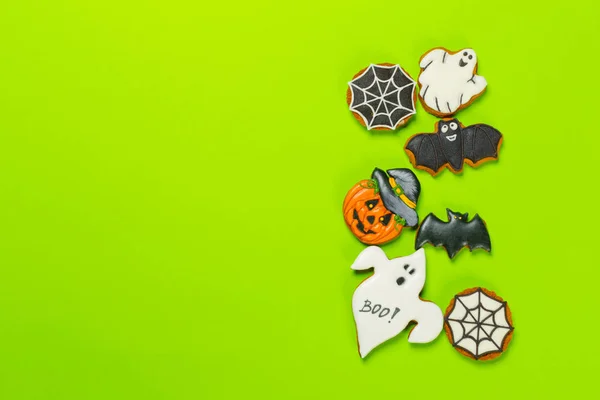Halloween Konceptet Med Cookies Festlig Mat — Stockfoto