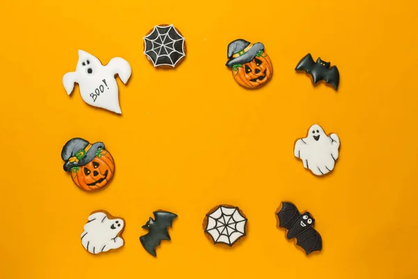 Concepto Halloween Con Galletas Comida Festiva — Foto de Stock