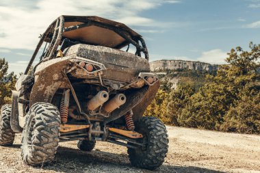 Yakın çekim kuyruk görünümünü Atv quad Bisiklet.