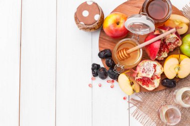 Elma ve tatlım, Yahudi yeni yılı - Rosh Hashana geleneksel gıda.