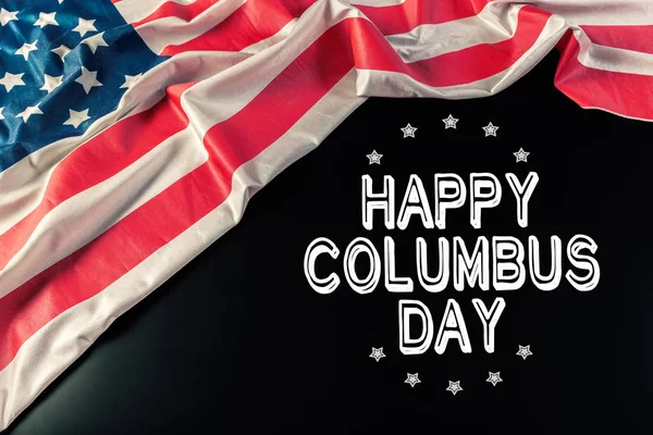 Feliz Bandera Del Día Colón Fondo Patriótico Americano — Foto de Stock