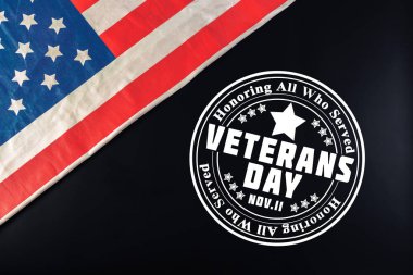 Gaziler günü Amerikan bayrağı, holidady kavramı ile bileşik resmi 