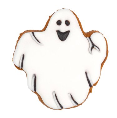 beyaz izole halloween zencefilli kurabiye