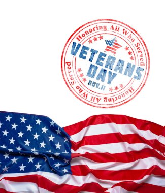 Gaziler günü Amerikan bayrağı, holidady kavramı ile bileşik resmi 