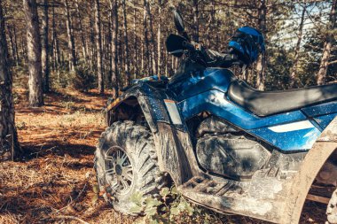 Yakın çekim kuyruk görünümünü Atv quad Bisiklet.