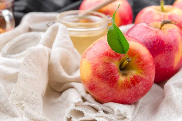 Hari Raya Yahudi Rosh Hashanah Latar Belakang Dengan Madu Dan — Stok Foto