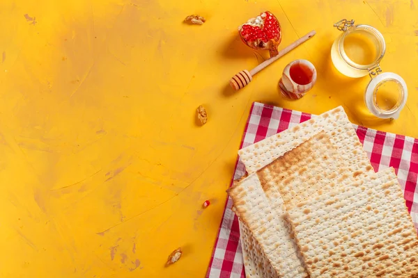 Traditioneller Jüdischer Koscherer Matzo Zum Osterpesa — Stockfoto