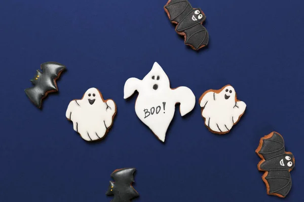 Halloween Concept Met Cookies Feestelijke Voedsel — Stockfoto