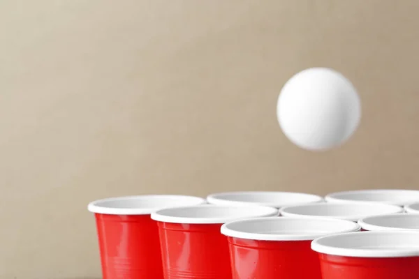 College Party Sport Beer Pong — Stock Photo, Image