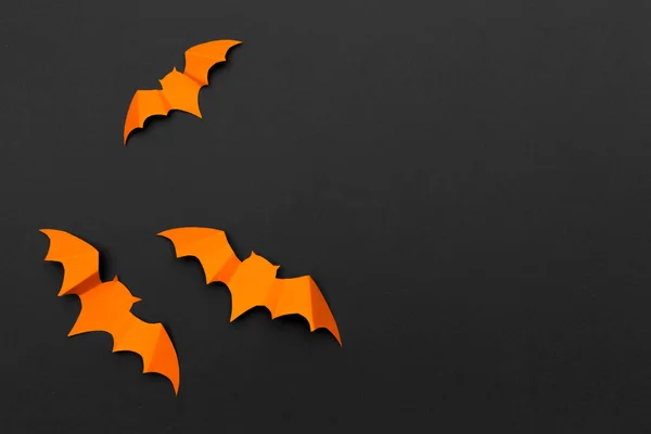 Halloween Concetto Decorazione Pipistrelli Carta Volare — Foto Stock