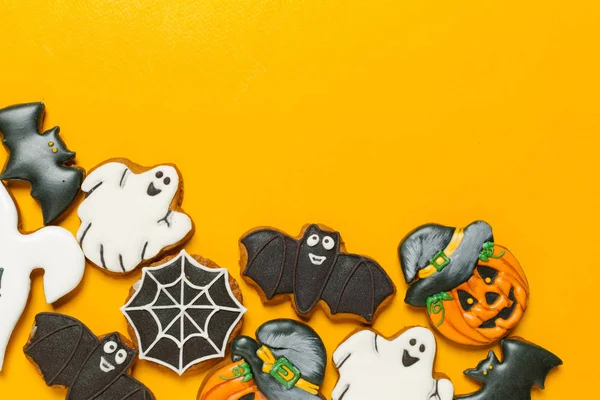 Halloween Concept Met Cookies Feestelijke Voedsel — Stockfoto