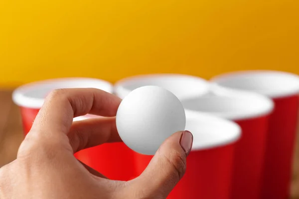 College Party Sport Beer Pong Stock Picture