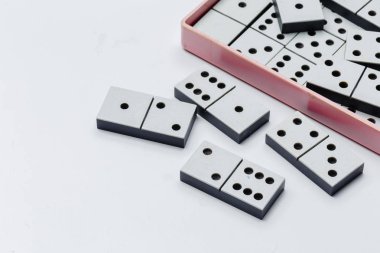 klasik mantık domino oyunu, yakın çekim, eski okul kavramı  
