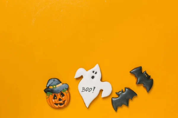 Concetto Halloween Con Biscotti Cibo Festivo — Foto Stock