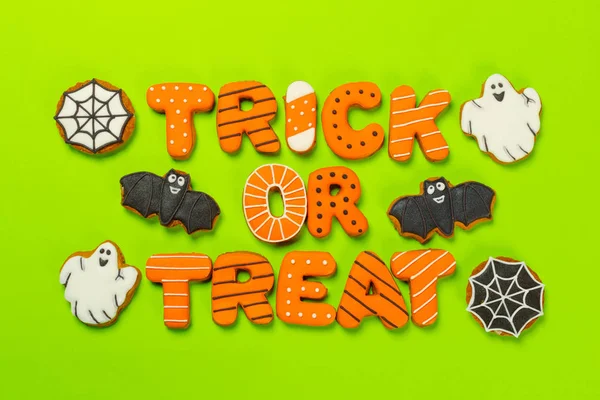 Concepto Halloween Con Galletas Comida Festiva — Foto de Stock