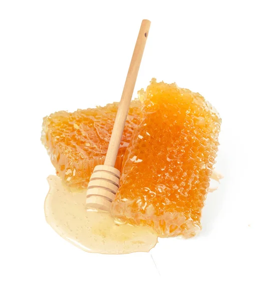 Sweet Honeycomb Isolated White — Stock Photo, Image