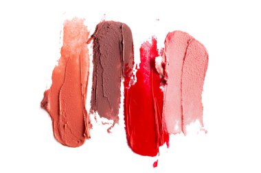 Beyaz arka plan üzerinde izole renkli ruj