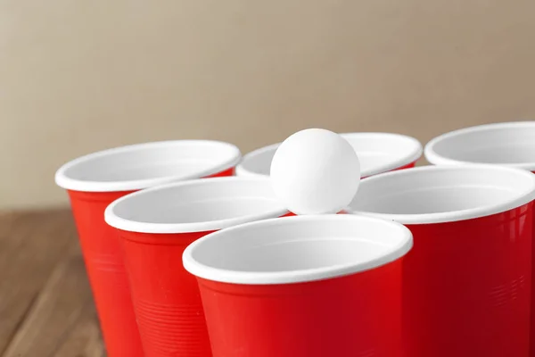 College Party Sport Beer Pong — Stock Photo, Image