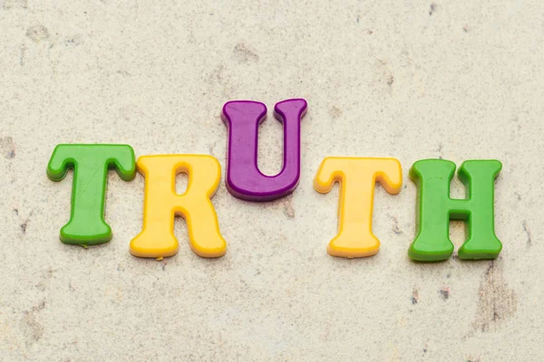 Truth Word Concept Plastic Colorful Letters — Stock Photo, Image