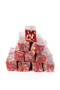 Türk tatlılar üzerinde beyaz izole kapatmak.