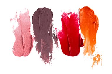 Beyaz arka plan üzerinde izole renkli ruj