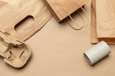 Geri dönüşümlü Kraft Kağıt arka plan üzerinde Kapat