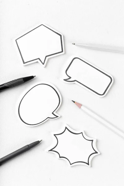 Social Media Chat Concept Bolla Vuota Chat Vuota Testo — Foto Stock