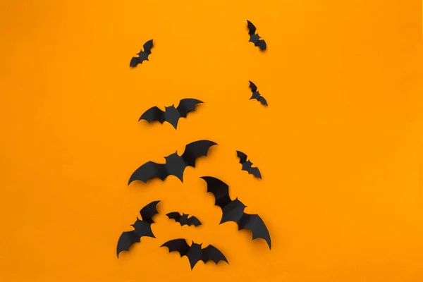 Halloween Concept Décoration Chauves Souris Papier Volant — Photo