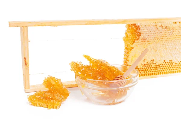 Jar Honey Stick Isolated White Background — Stock Photo, Image