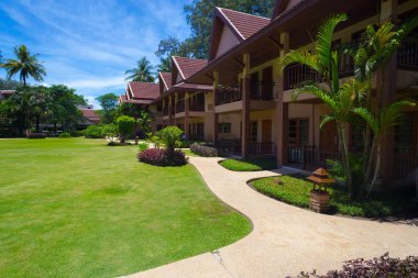lüks otel resort arka plan üzerinde Kapat