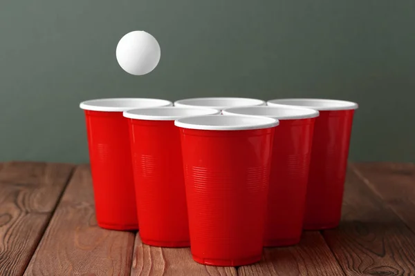 College party sport, beer pong