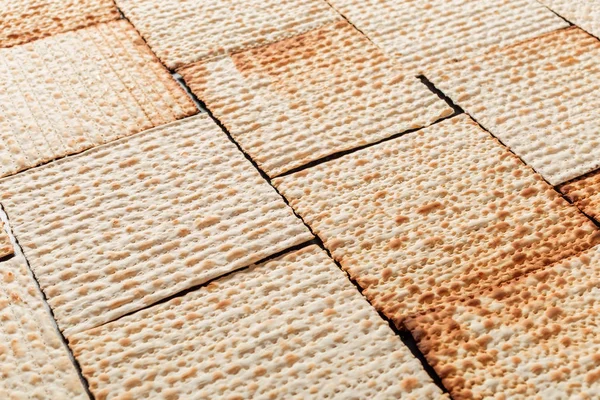 Konsistens Judiska Påsken Matzah Osyrat Bröd Symbol För Judisk Påsk — Stockfoto