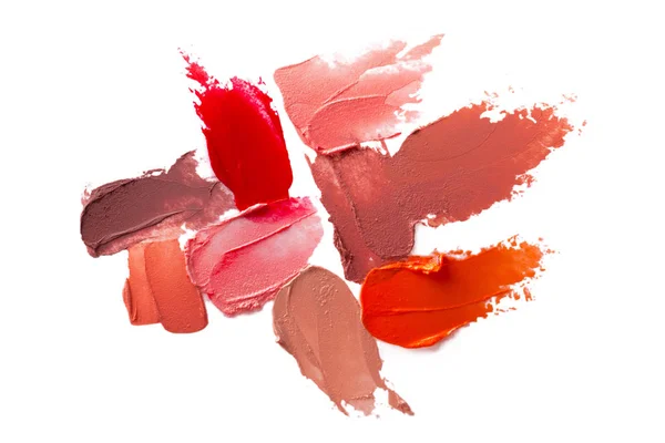 Bunte Lippenstift Isoliert Auf Weißem Hintergrund — Stockfoto