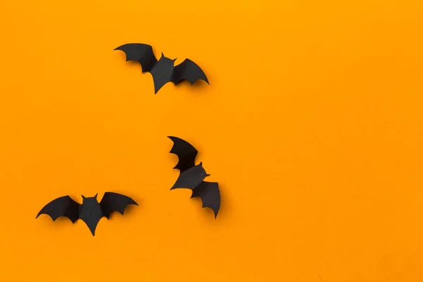 Halloween Concetto Decorazione Pipistrelli Carta Volare — Foto Stock