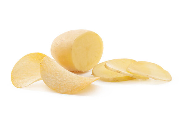 potatoes isolated on white background