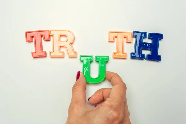 Truth Word Concept Plastic Colorful Letters — Stock Photo, Image