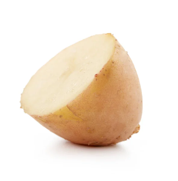 Närbild Potatis Isolerad Vit Bakgrund — Stockfoto