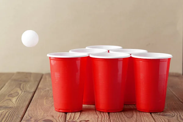 College party sport, beer pong