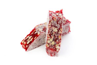 Türk tatlılar üzerinde beyaz izole kapatmak.