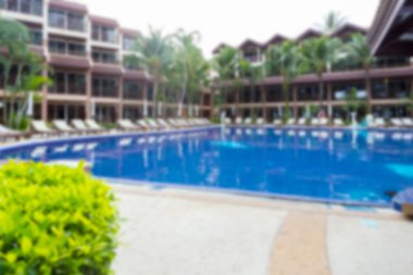 Hotel resort açık yüzme havuzunda bulanıklık