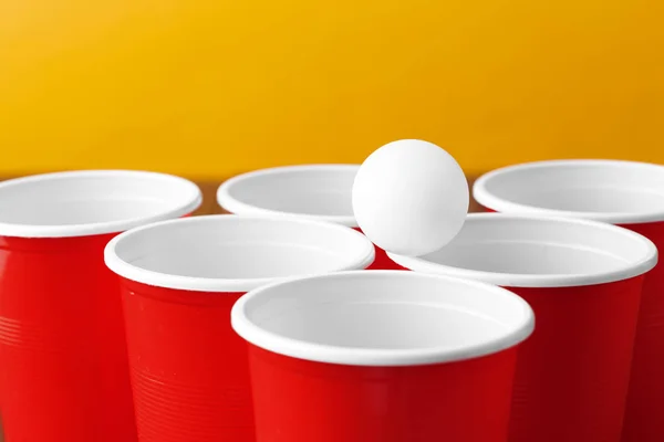 College Party Sport Beer Pong — Stock Photo, Image