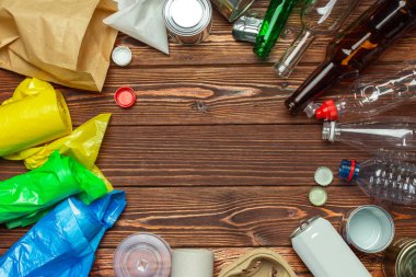 atık malzemeleri, kağıt, plastik, polietilen