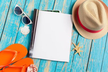 Yazma günlük yaz plaj tatil kavramı