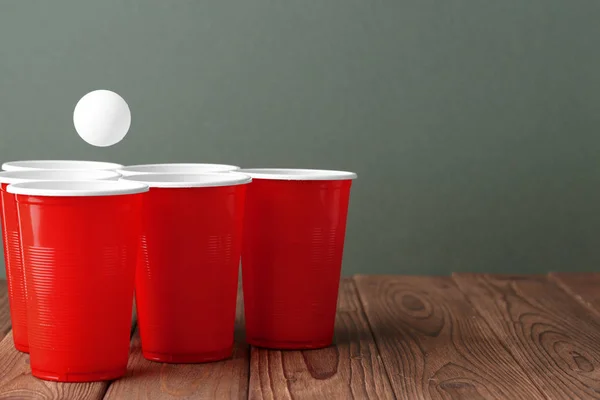 College party sport, beer pong