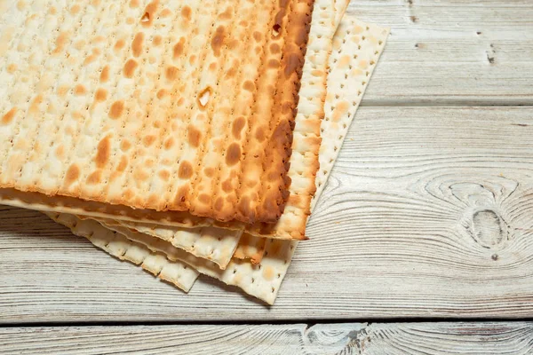 Zsidó Hagyományos Húsvéti Matzo Kenyér — Stock Fotó