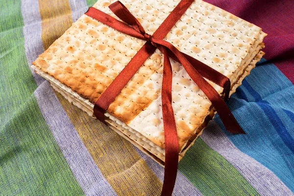Jewish Traditional Passover Matzo Bread — Stock Photo, Image