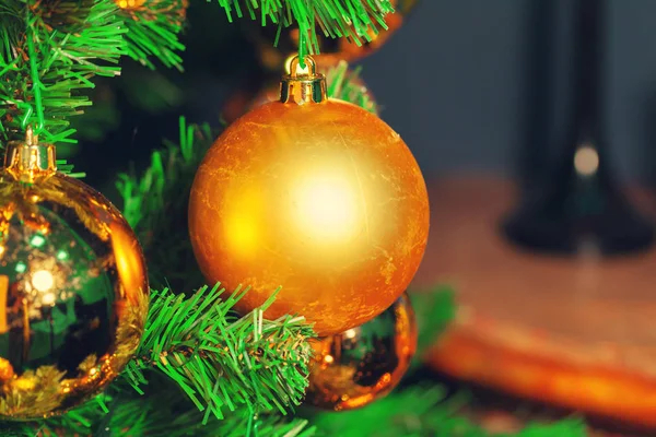 Versierde Kerstboom Close — Stockfoto